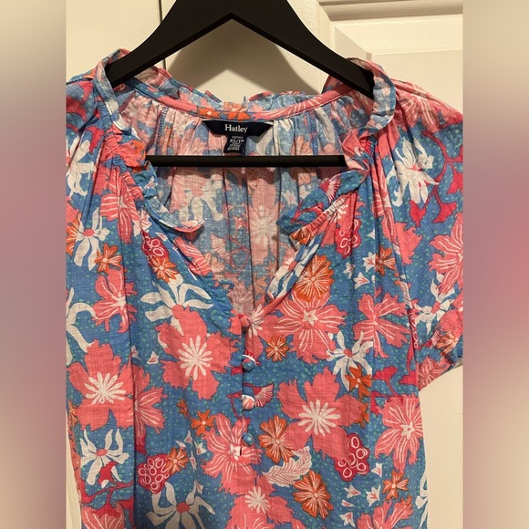 Hatley Wild Garden Sylvie Short Sleeve Blouse Size XS Extra Small Womens - Picture 4 of 11